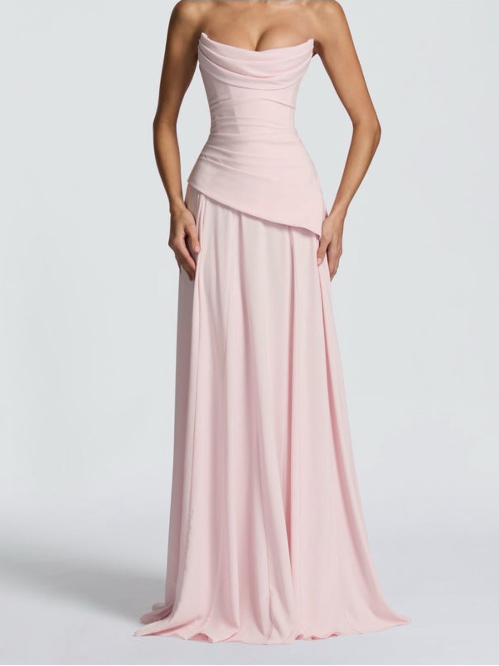 Strapless Patricia Blush Pink dress- Babyboo